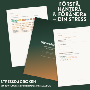 Stressdagbok — 12 veckors KBT-baserad digital dagbok för stresshantering med övningar, STOPP-metoden och veckoreflektion